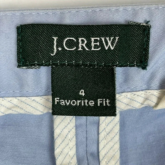 J.Crew Pants Women's Sz 4 Blue Pastel Favorite Fit Cropped Mid Rise Flat Front - Picture 10 of 11